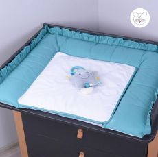 Пеленальний матрац 72х80 см Baby Veres Macaroon Tiffany, 0-12 міс, 100% бавовна, 1 пелюшка водонепроникна